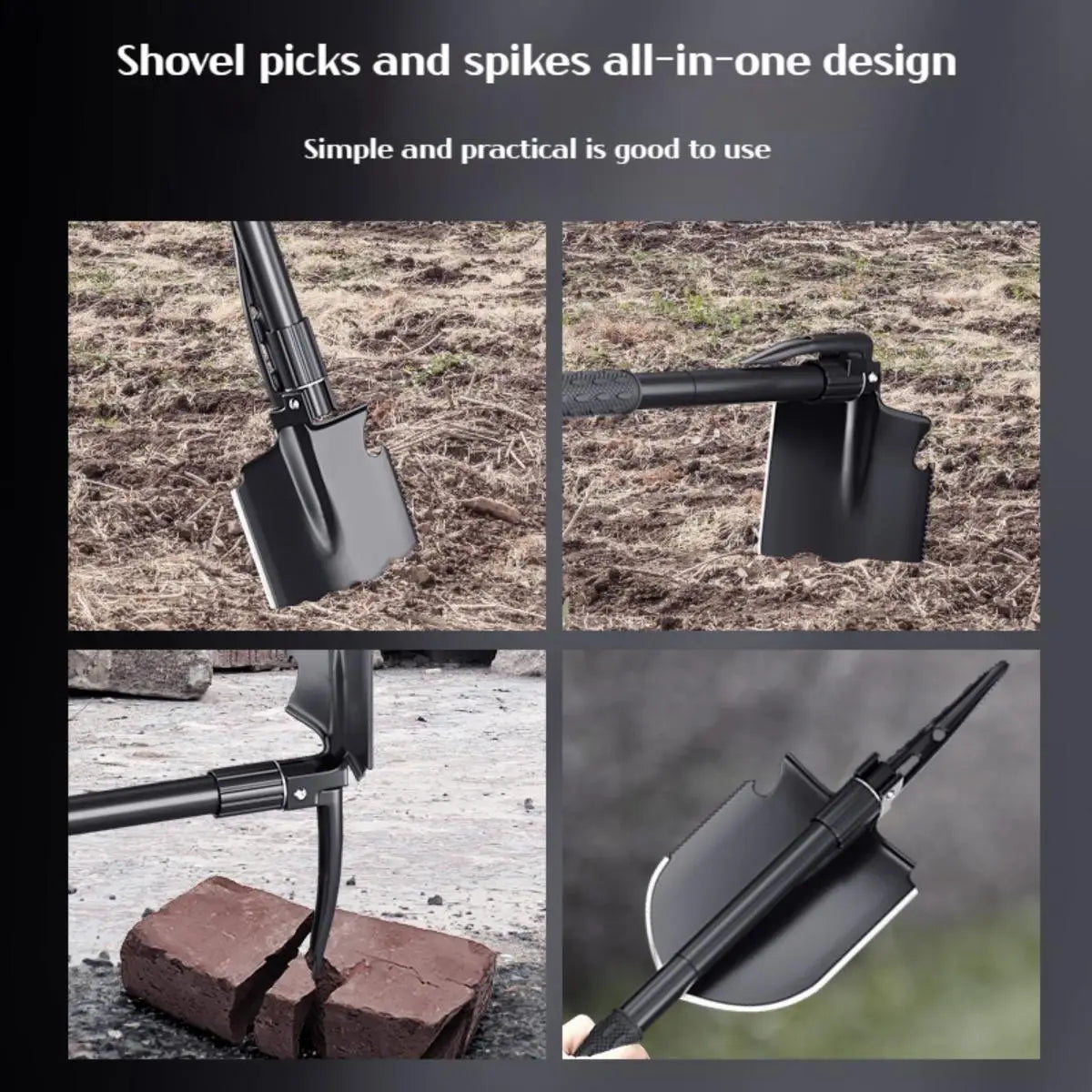 1PC Outdoor Foldable Camping Shovel