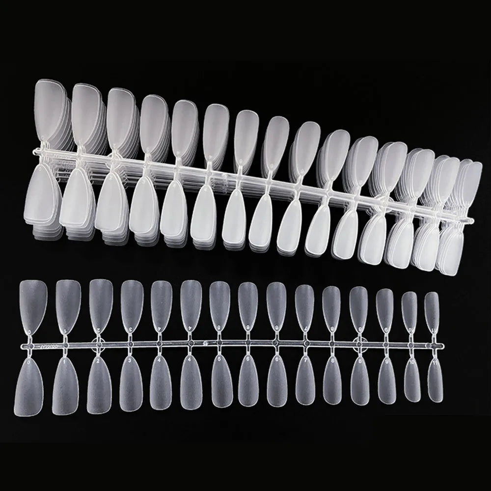 120PCS Matte Press-On Nail Tips ? Soft Full-Cover Almond unghii false pentru DIY Manichiura