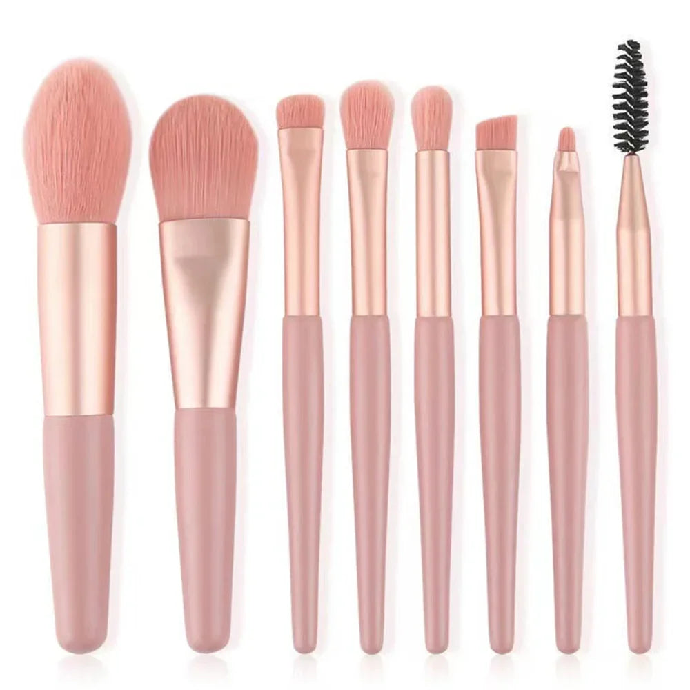 8Pcs Machiaj Perie Set machiaj Concealer Perie Blush vrac pulbere Perie ochi Umbra Highlighter Fundatia Perie instrumente de frumusete