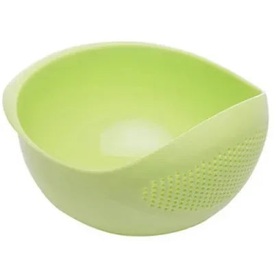 1PC Plastic Rice Sieve & Drain Basket with Handles – Multi-Purpose Kitchen Strainer Bowl for Washing Rice, Vegetables & Fruits