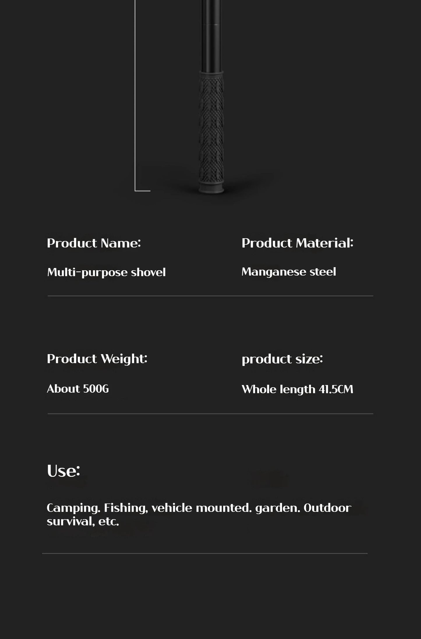 1PC Outdoor Foldable Camping Shovel