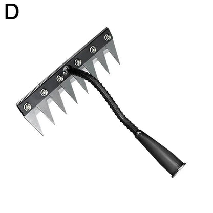 Carbon Steel Garden Weeding Rake – 5/6/7/8 Teeth Soil Loosening & Weed Removal Tool for Farm, Garden & Landscaping