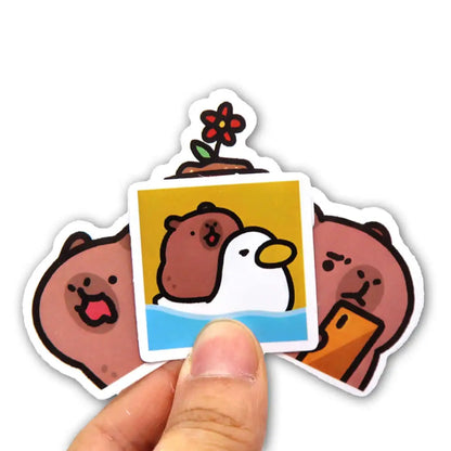10/50/100pcs Stickere Capybaras  bază de desene animate drăguț pentru Laptop, telefon, mașină, biciclete și copii DIY