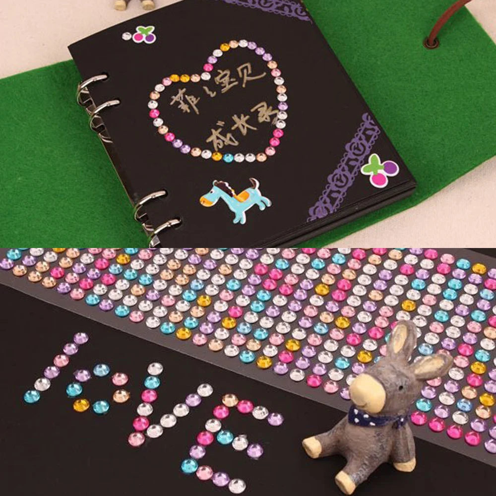 1040/900/504Pcs Acrilic Drill DIY Crystal Rinstone auto-adezive auto-adezive auto-abțibilduri pentru cazuri de telefon, carduri, și meserii