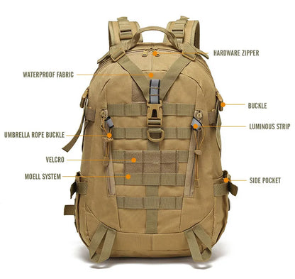 40L Tactical Reflective Backpack  bază militară Molle Outdoor Rucksack