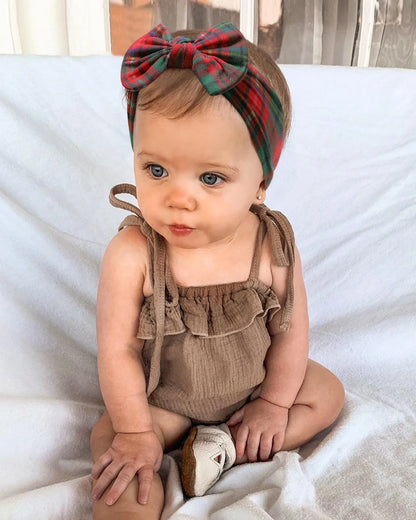 1Pc Baby Nylon Headscarf – Handmade Flower Headband for Newborn Girls, Toddler Elastic Hair Turban