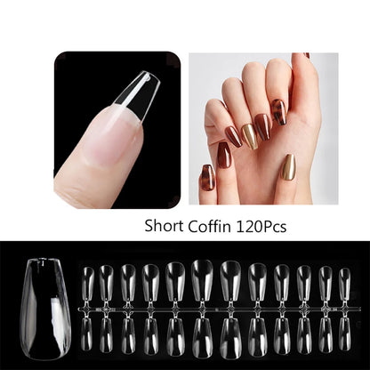 120PCS Matte Press-On Nail Tips ? Soft Full-Cover Almond unghii false pentru DIY Manichiura