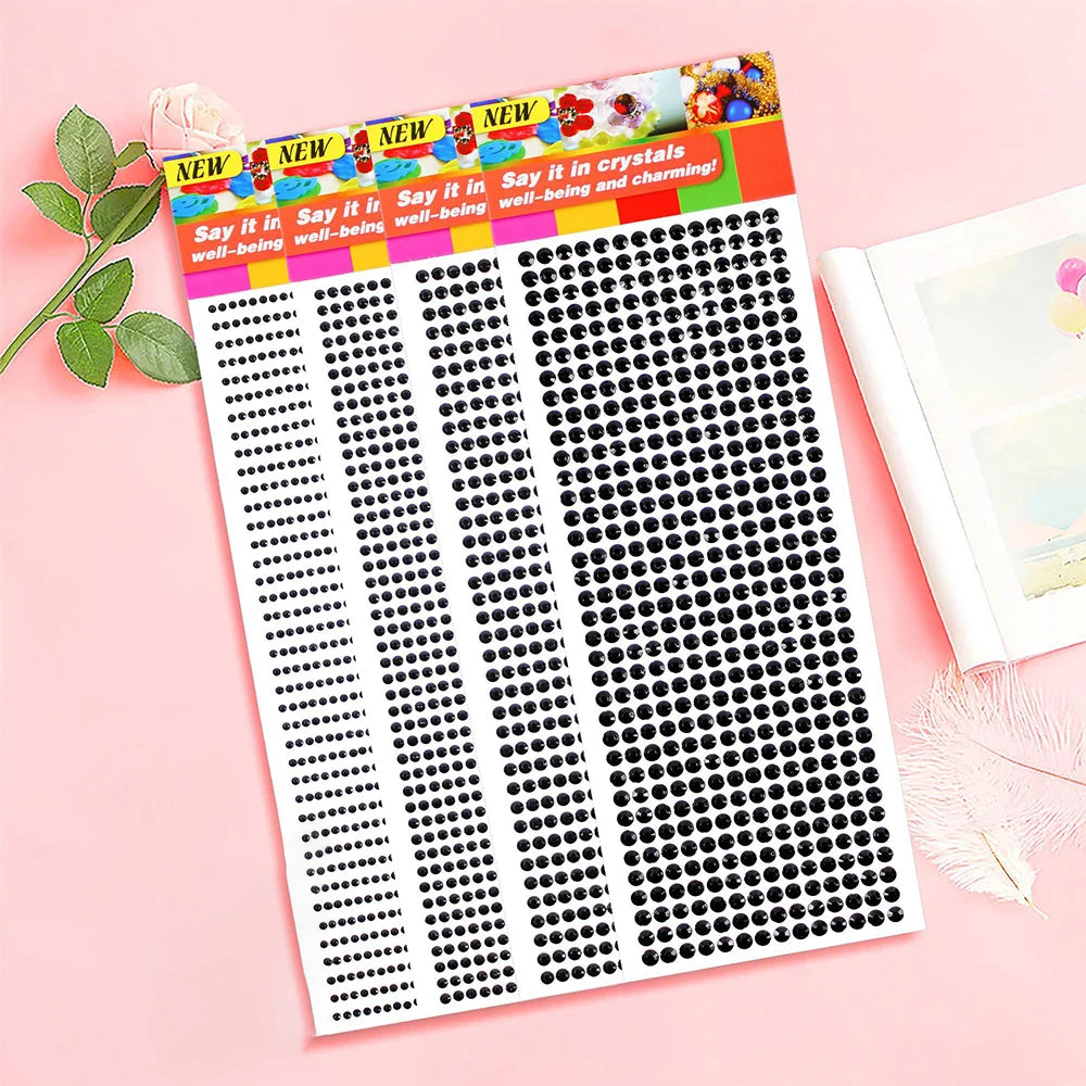 1040/900/504Pcs Acrilic Drill DIY Crystal Rinstone auto-adezive auto-adezive auto-abțibilduri pentru cazuri de telefon, carduri, și meserii