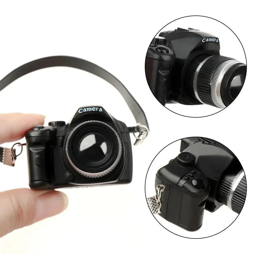 1Pc Miniatură Digital SLR Camera pentru casa de păpuși  bază pentru Labubu & Upsted Duck Dolls