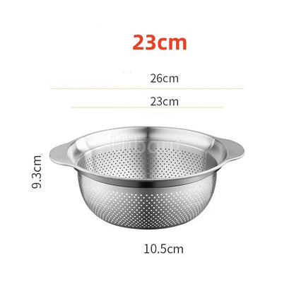 304 Oţel inoxidabil Spălătorie Vegetală Bazin & Strainer ا Spălător de orez Multi-Purpose, Filtru de fructe, Cos de dren de bucătărie