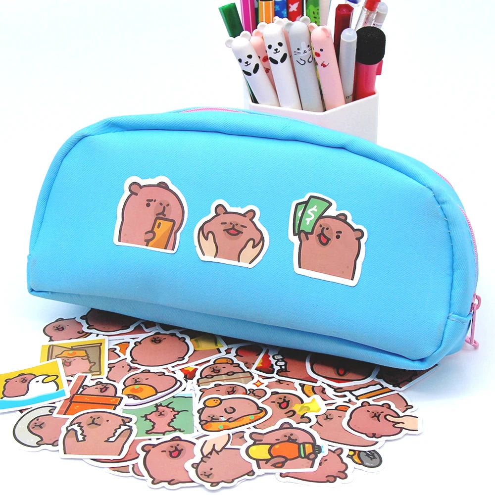 10/50/100pcs Stickere Capybaras  bază de desene animate drăguț pentru Laptop, telefon, mașină, biciclete și copii DIY