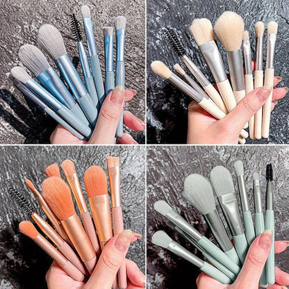 8Pcs Machiaj Perie Set machiaj Concealer Perie Blush vrac pulbere Perie ochi Umbra Highlighter Fundatia Perie instrumente de frumusete