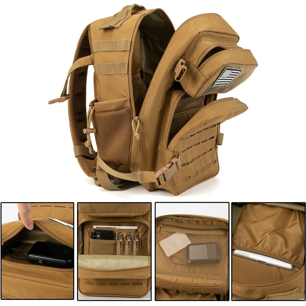 25L Tactical Backpack ? Outdoor MOLLE Rucksack pentru fitness, Drumeţie & EDC
