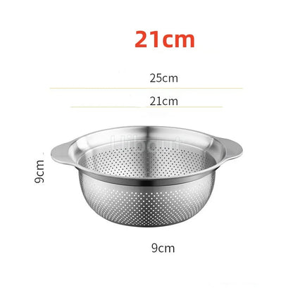 304 Oţel inoxidabil Spălătorie Vegetală Bazin & Strainer ا Spălător de orez Multi-Purpose, Filtru de fructe, Cos de dren de bucătărie