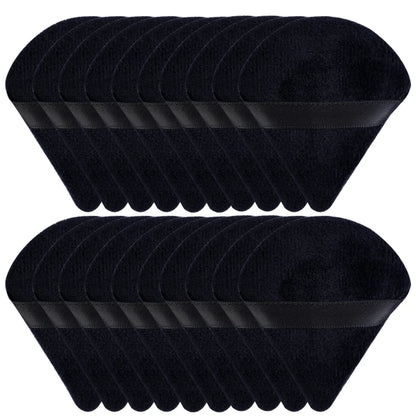 20/30Pcs Triangle Velvet Powder Puff – Wet & Dry Use Makeup Sponge for Foundation, Cosmetics, and Beauty Blending